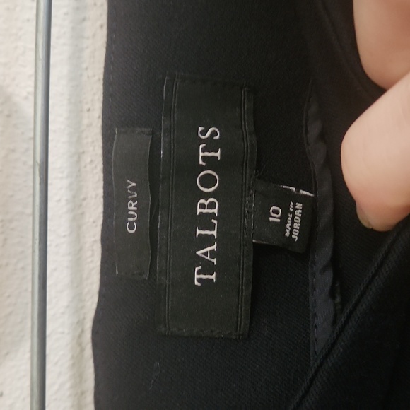 Black Talbots Curvy Size 10 Straight Leg Dress Pant with Side zipper - Picture 2 of 7